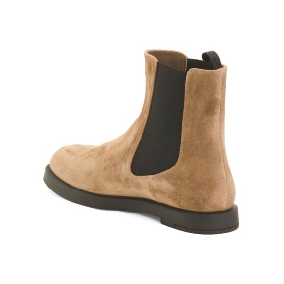 STUART WEITZMAN Khaki Made In Spain Suede Izzie Chelsea Booties - Picture 2 of 2